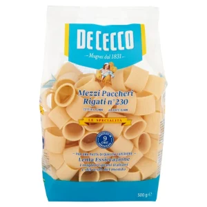 DE CECCO MEZZI PACCHERI RIGATI N. 230 500 GR