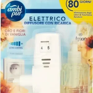 AMBIPUR DIFFUSORE ELETTRICO ORO E FIORI DI VANIGLIA 20ML