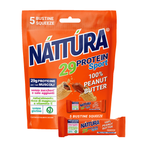 NATTURA 29 PROTEIN SPORT 100% PEANUT BUTTER SQUEEZE 5 X 15 GR