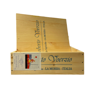 Cassetta in Legno da 3 Bottiglie Vuota “Langhe Merlot Pissota” 2018 Roberto Voerzio