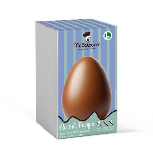 Uovo di Pasqua  cioccolato ALTERNATIVA 100% VEGETALE al cioccolato al latte-Mr Sciocco