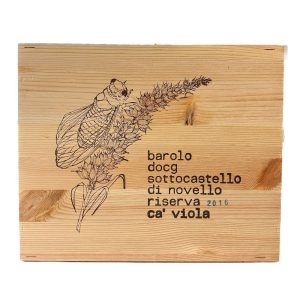 Cassetta in Legno Vuota da 3 Bottiglie “Barolo Sotto Castello Riserva 2016” Ca Viola