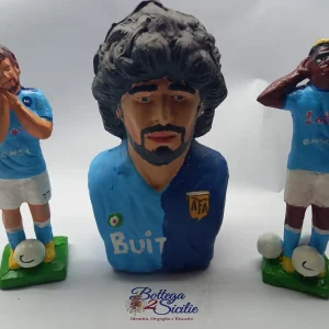 Maradona, Kvaratskhelia e Osimhen in terracotta Nolana (N1022) SPEDIZIONE GRATUITA ESCL. ISOLE